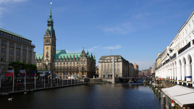 Hamburg Jungfernsteig Rathaus