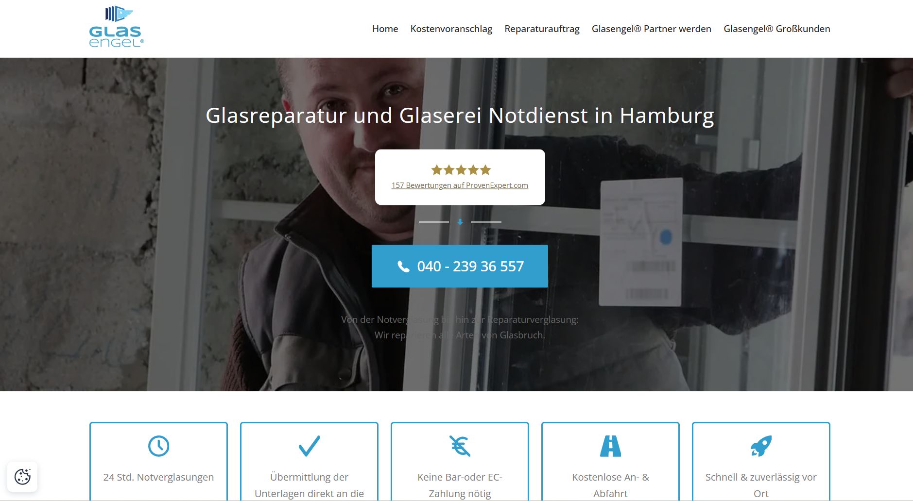 Website Screenshot Glasengel