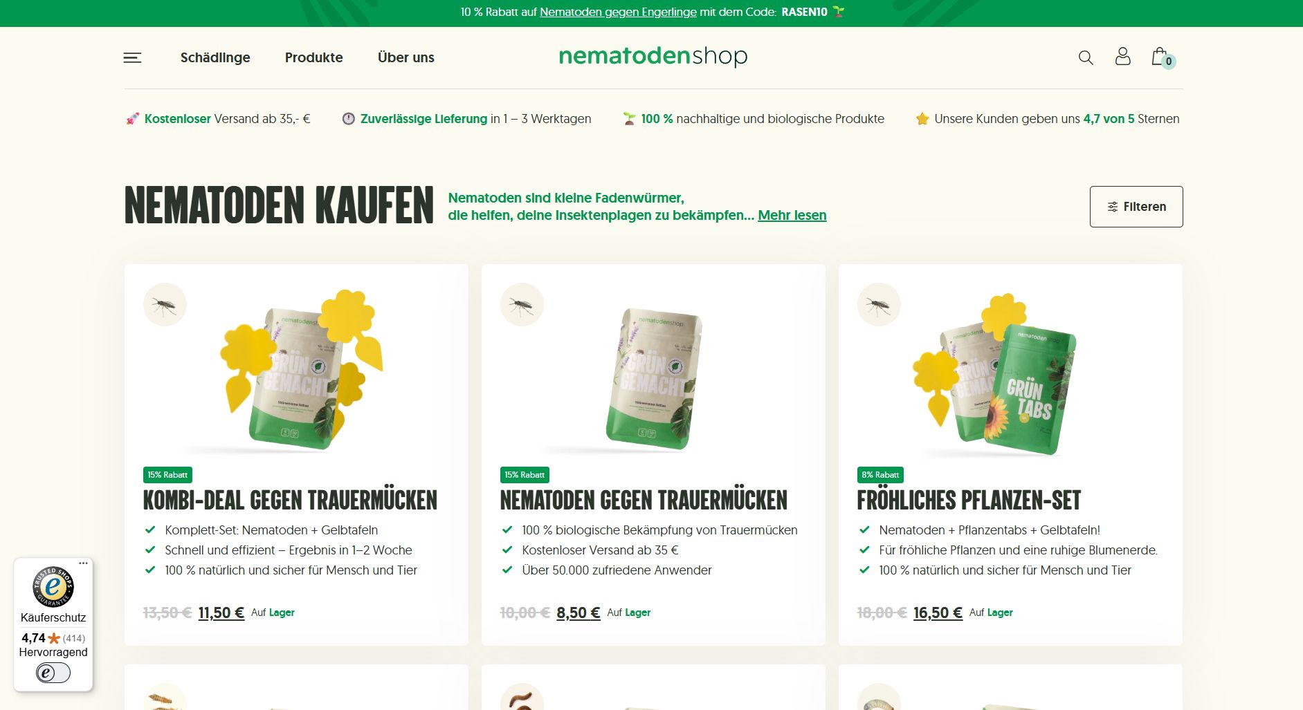 Website Screenshot Nematodenshop