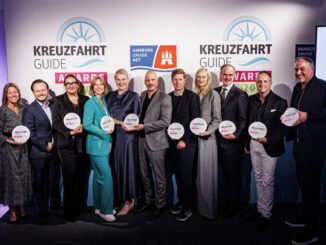 Alle Preisträger der Kreuzfahrt Guide Awards 2026 auf einen Blick (v. l.): Anouchka Gerlach (Riverside Luxury Cruises), Maximilian Block und Victoria Seidel (Sea Cloud Cruises), Lisa Wilken (Hapag-Lloyd Cruises), Pia Kuusisto und Marius Riebandt (Havila Voyages), Benjamin Krumpen (Phoenix Reisen), Wybcke Meier (TUI Cruises/Mein Schiff), Daniel Kierkemann-Rott (Explora Journeys), Arik Vollmer (Royal Caribbean) und Alexander Ewig (AIDA Cruises)