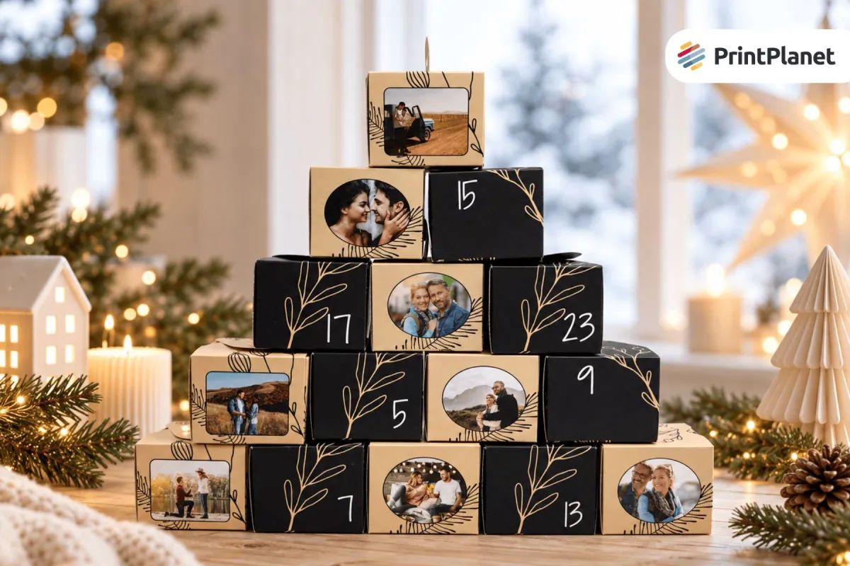 DIY Foto-Adventskalender zum Befüllen selbst gestalten