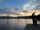 Hamburg Binnenalster Abendrot